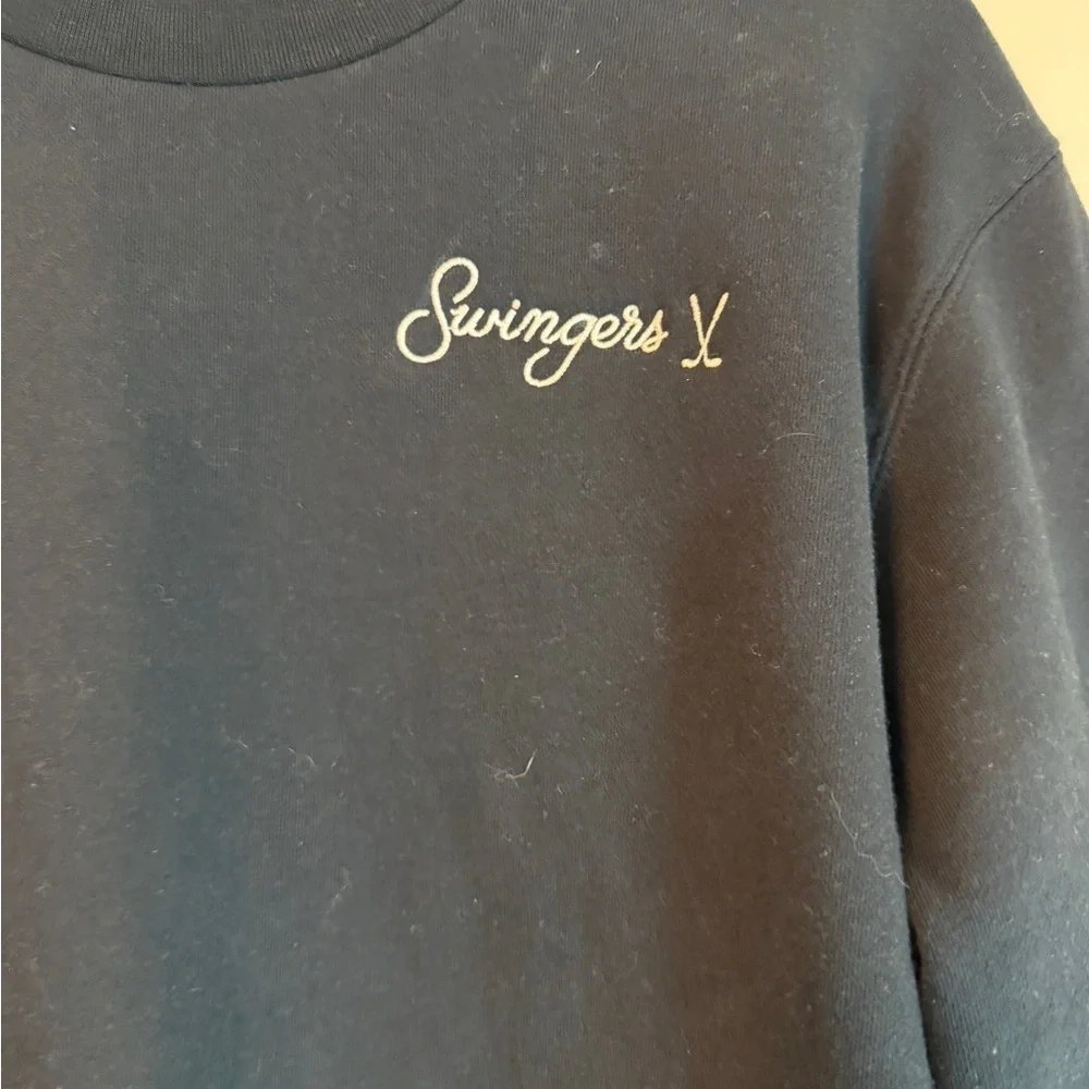 Straight Down Swingers Golf Club Logo Men’s Crew Sweatshirt Blue Medium